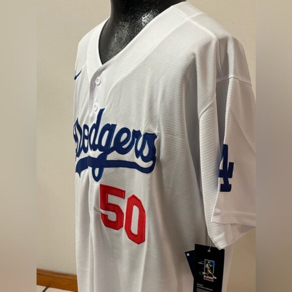 Los Angeles Dodgers Mookie Betts # 50 Jersey , Unisex - Picture 14 of 16